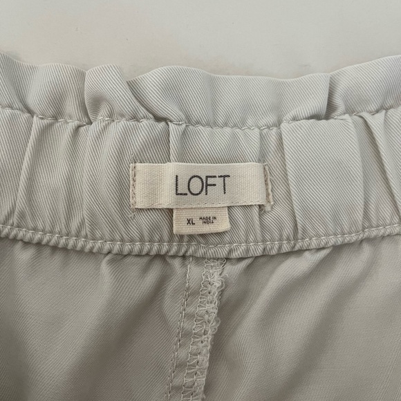 Loft Women’s khaki Pull On Elastic Waist Drawstring Shorts XL - Picture 5 of 6